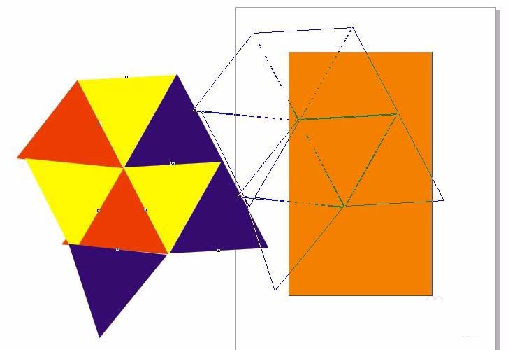 CDR打造出三个纯色撞色效果的图文操作截图