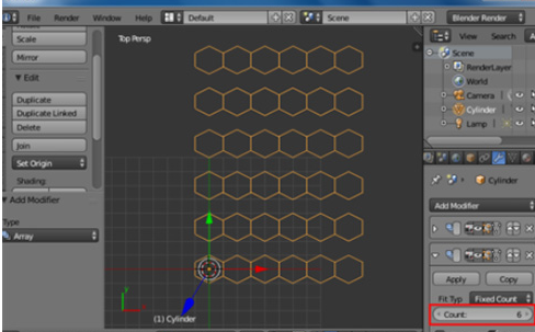 blender制作蜂巢网格的操作过程截图