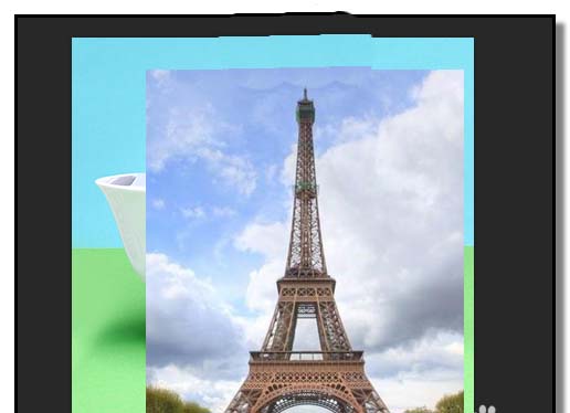 PS给杯子添加巴黎铁塔图形的详细操作截图