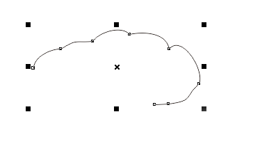 cdr制作简笔画云朵的图文操作截图