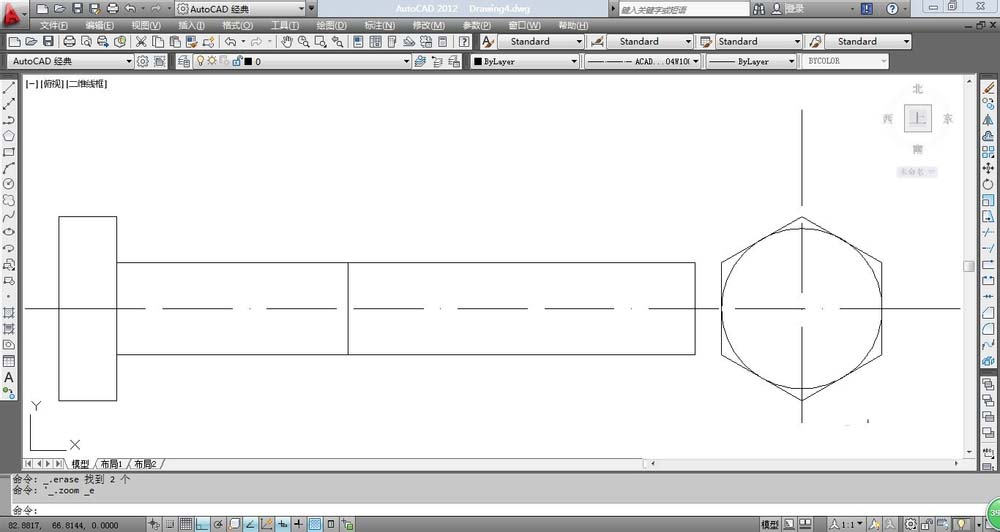 CAD制作螺栓的简单操作截图