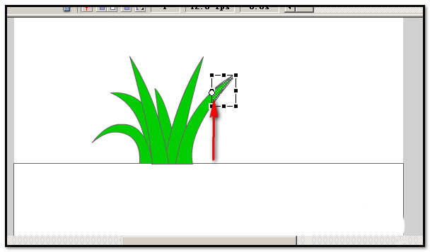 flash绘制绿色小草的操作流程截图