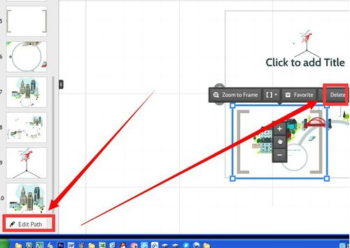 prezi删掉路径的基础操作截图