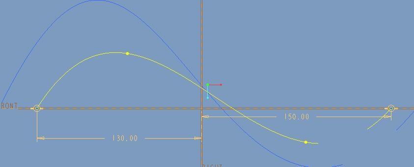 ProE创建双向边界混合曲面的具体操作截图