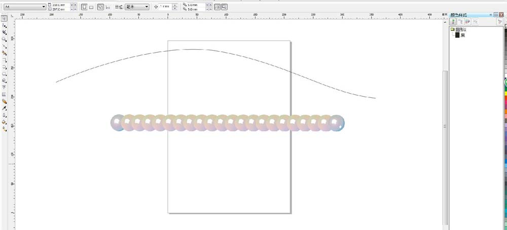 CDR制作珍珠项链的图文操作截图