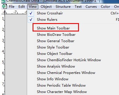 ChemDraw调出画图工具的基础操作截图