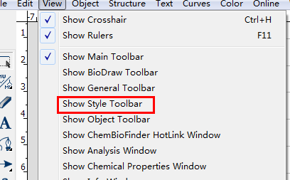 ChemDraw调出画图工具的基础操作截图