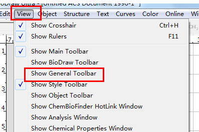 ChemDraw调出画图工具的基础操作截图
