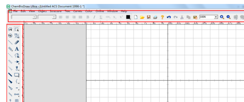 ChemDraw调出画图工具的基础操作截图