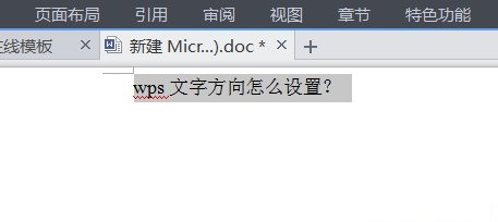 WPS设置文字方向的详细操作截图