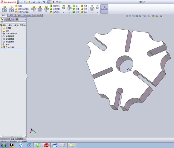 SolidWorks打造外棘轮的操作流程截图