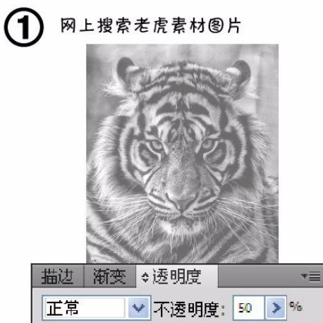 ai制作老虎头像的图文操作截图