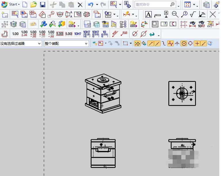 UG10.0制作工程图的基础操作截图