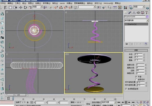 3DMax制作茶几的操作流程介绍截图