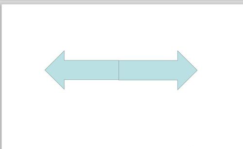 在WPS的PPT中绘制一个双箭头的操作过程截图