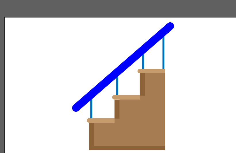 ai制作楼梯图标的具体操作截图