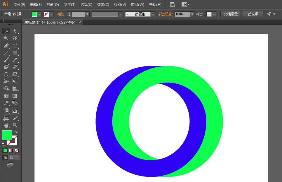 ai绘制3D立体圆环形的图文操作截图