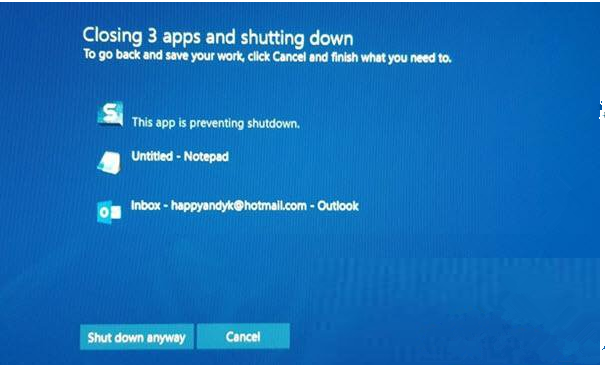 Win10关机时遇到程序阻止