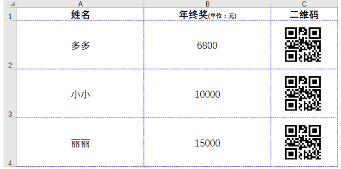 Excel教程：将表格内容用二维码展示