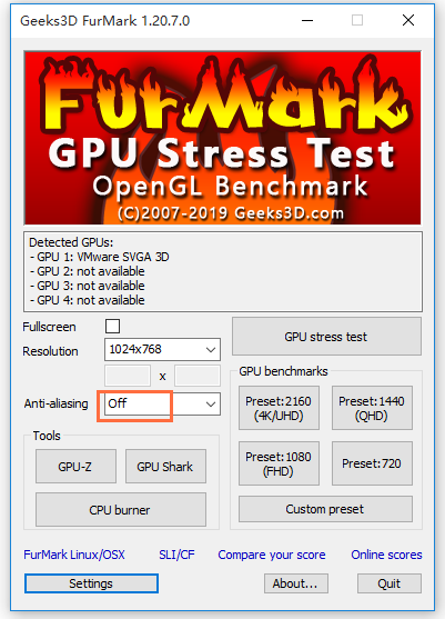 FurMark使用方法说明，电脑烤机必备软件