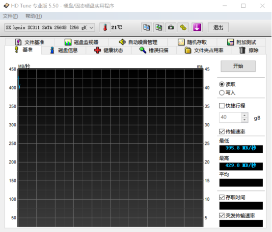 HDTune检测硬盘方法演示，了解各项性能