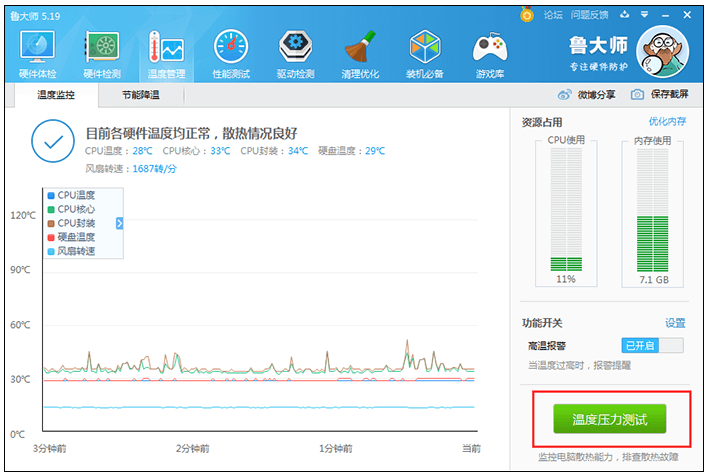 关于如何使用鲁大师进行CPU降温。