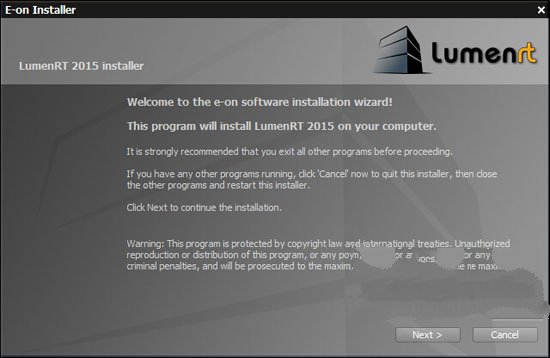 LumenRT Studio 2015安装操作流程讲述截图