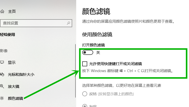 win10变黑白的快捷键是什么(4)