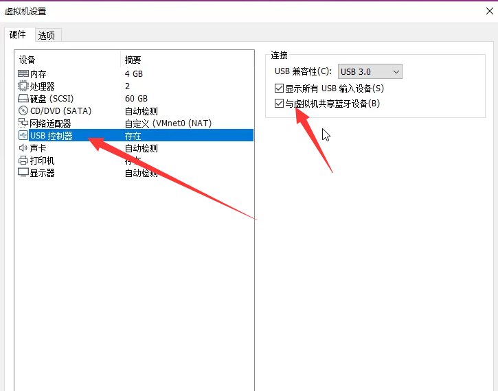 win10怎么和虚拟机共享蓝牙(1)