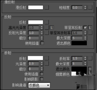 vRay磨砂、有色、全透明玻璃怎么设置？vRay玻璃材质参数详解(8)