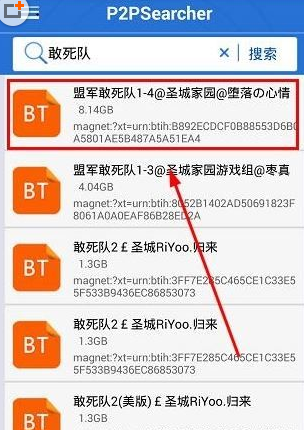 p2psearcher看片的具体操作教程截图