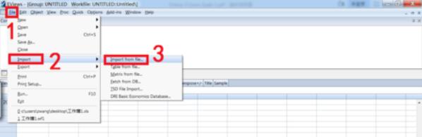 Eviews中导入Excel数据的详细方法截图