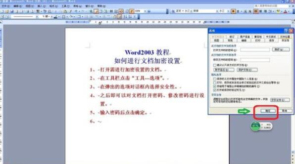 word2003设置密码的详细步骤截图