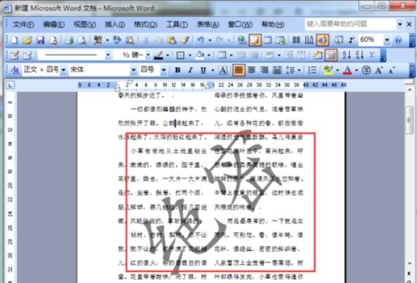 word2003文档添加水印的方法介绍截图