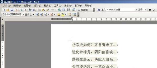 word2003中插入批注的方法截图