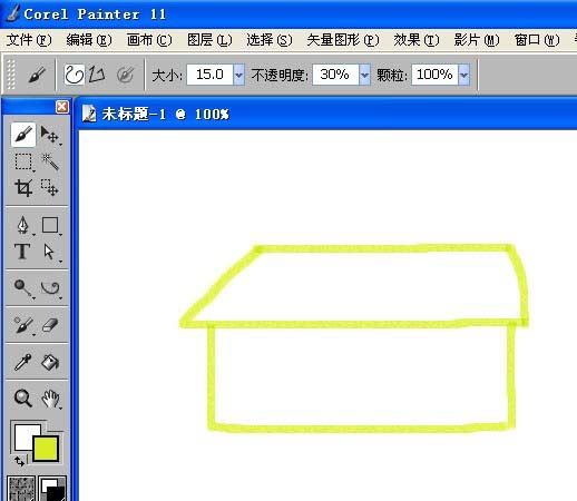 painter里画笔中马克笔画图的操作步骤截图