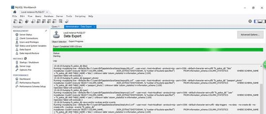 MySQL Workbench进行mysql数据库备份的操作教程截图