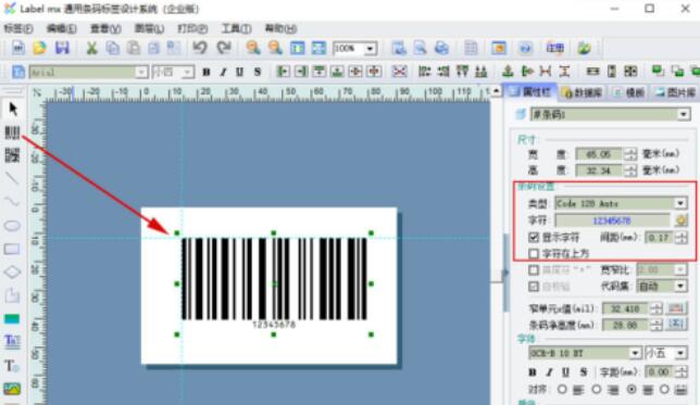 Label mx打印A级条码的操作步骤截图