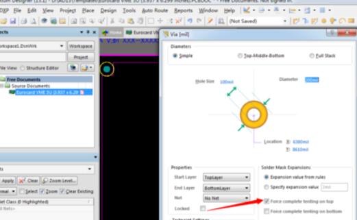 Altium Designer 13去除孔上锡膏的具体操作方法截图