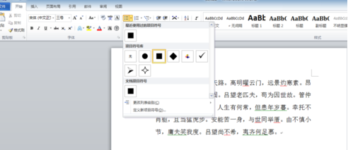 word2010项目符号的操作教程截图