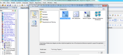 Power Designer新建技术基础设施图的具体操作流程截图