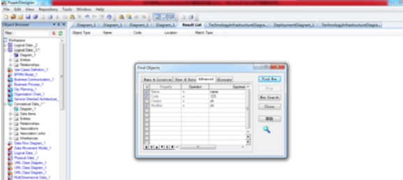Power Designer中对象查询的使用方法介绍截图