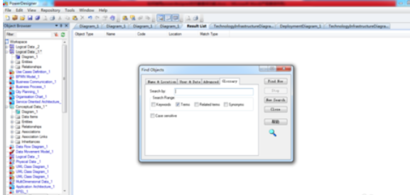 Power Designer中对象查询的使用方法介绍截图