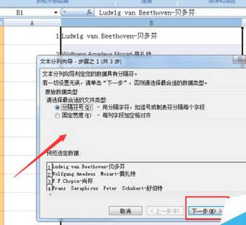 excel2007将数据分列整理的操作教程截图