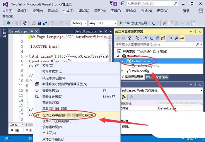 Visual Studio 2010添加网页页面的具体方法截图