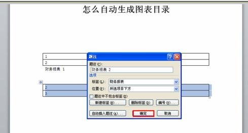 Word 2010设置自动生成图表目录的方法步骤截图