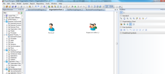 Power Designer建立组织架构模型的简单操作教程截图