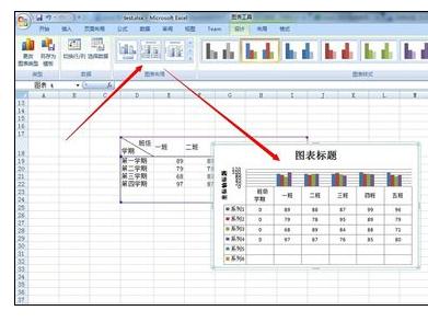 excel2007进行图表数据展示的相关操作步骤截图