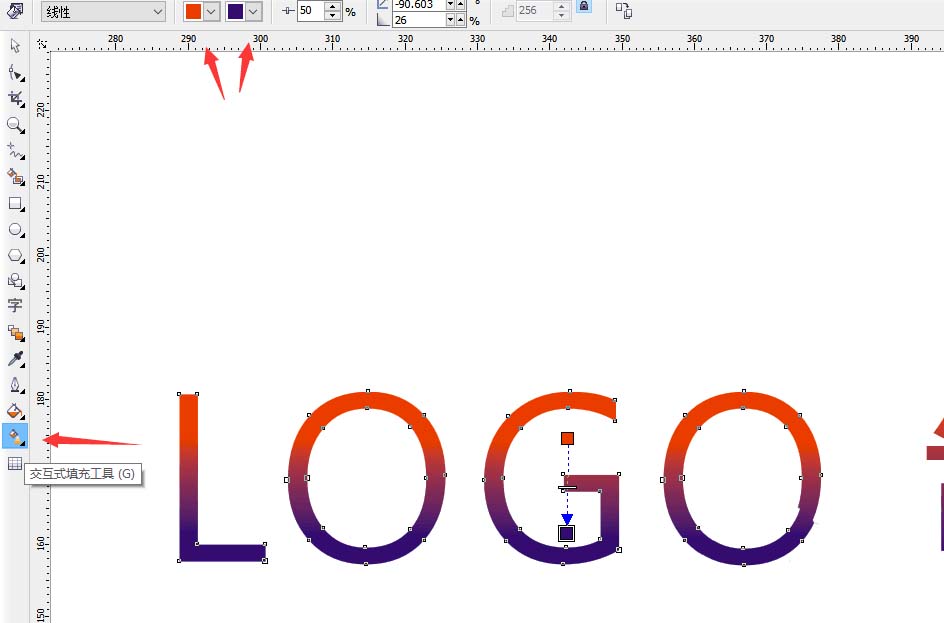 CorelDraw X4设置一款漂亮LOGO的使用教程截图