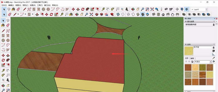 SketchUp中隐藏后边线的操作教程截图